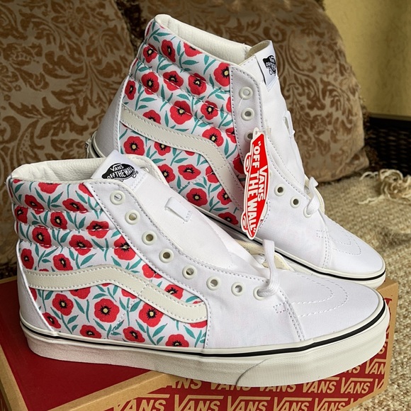 Vans Sk8-Hi Flowers True White WMNS - Picture 8 of 16